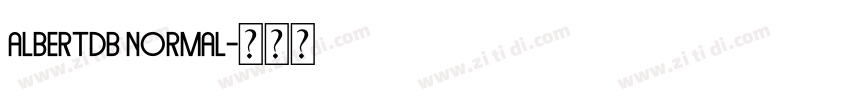 AlbertDB Normal字体转换 AlbertDB Normal字体转换